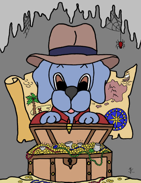 Dreamee Dog became a TV star - rodeo cowboy, puppy psychic, mer-dog, UFOlogist, ghost hunter, & treasure hunter.